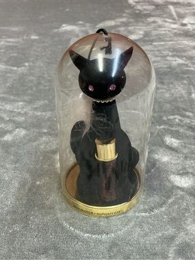 Vintage Max Factor Hypnotique Sophisti-Cat Flocked Kitty Perfume Dome 60's